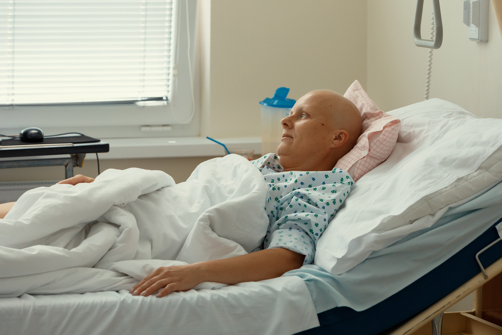 Woman Patient with Cancer in Hospital